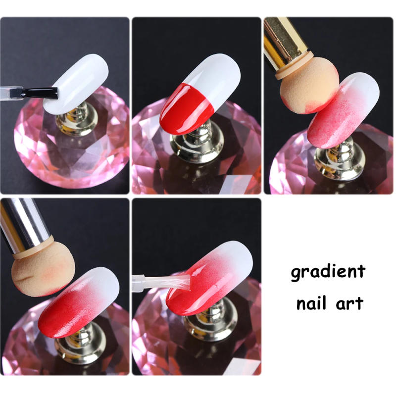 Description Picture 6 of itemDouble Head Gradient Sponge Pen Nail Art Brushes Pen Acrylic Gel Glitter Powder Picking Dotting Tools Manicure Supplies LEB944