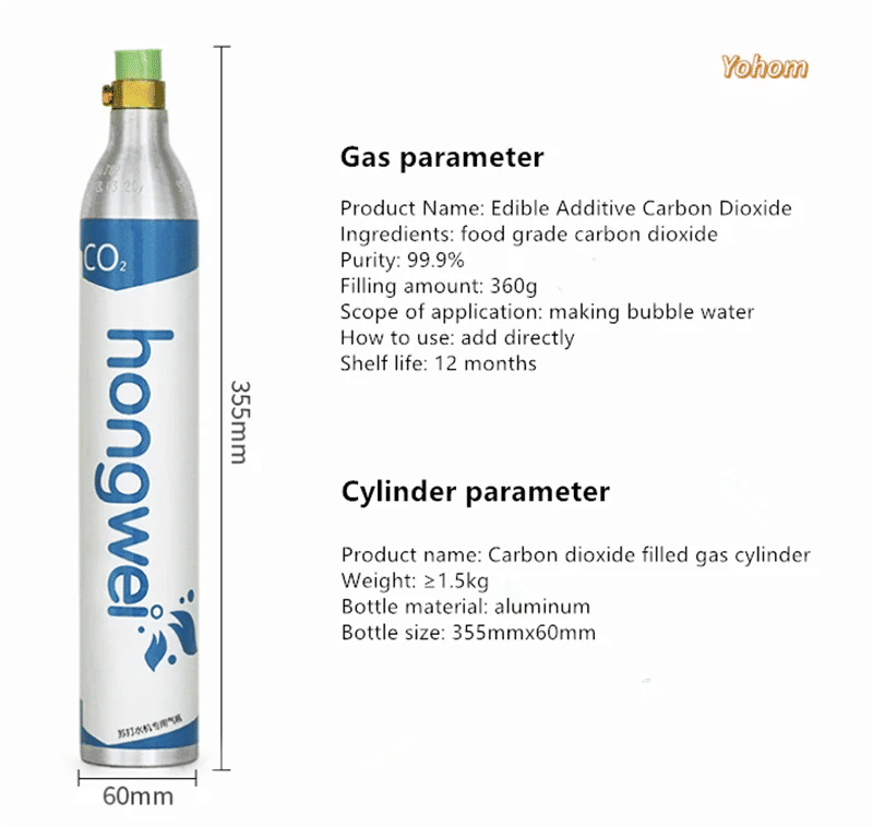 Description Picture 5 of itemStainless Steel Soda Water Making Machine Sparkling Water Portable Soda Stream Milk Tea Maker Mixing Bubble Tea Shaker