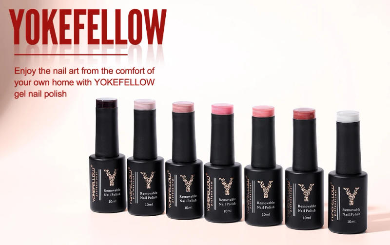 Description Picture 3 of itemYOKEFELLOW Jelly Nail Gel Polish Semi Permanent Nude Color Nail Gel Polish Clear French Gel Varnish Soak Off UV LED Gel for Nail