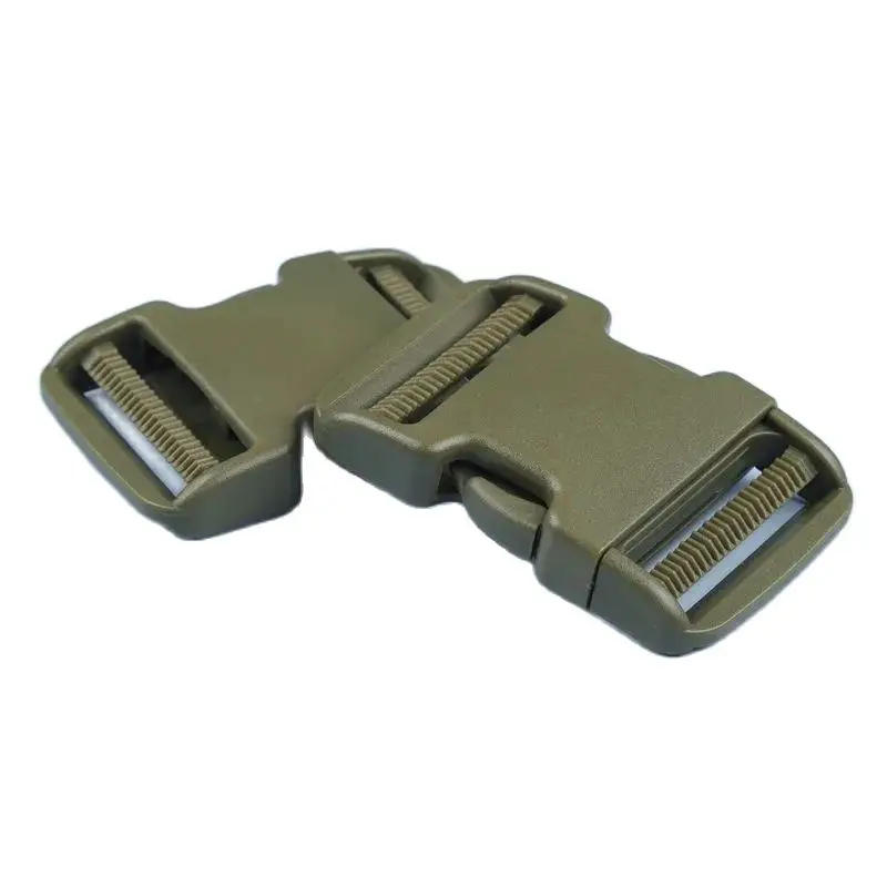 Description Picture 5 of item2" Plastic Side Release Buckle Plug Dual Adjustable Padded Patrol Belt Molle Tactical Backpack Straps Webbing 50mm, 2pcs