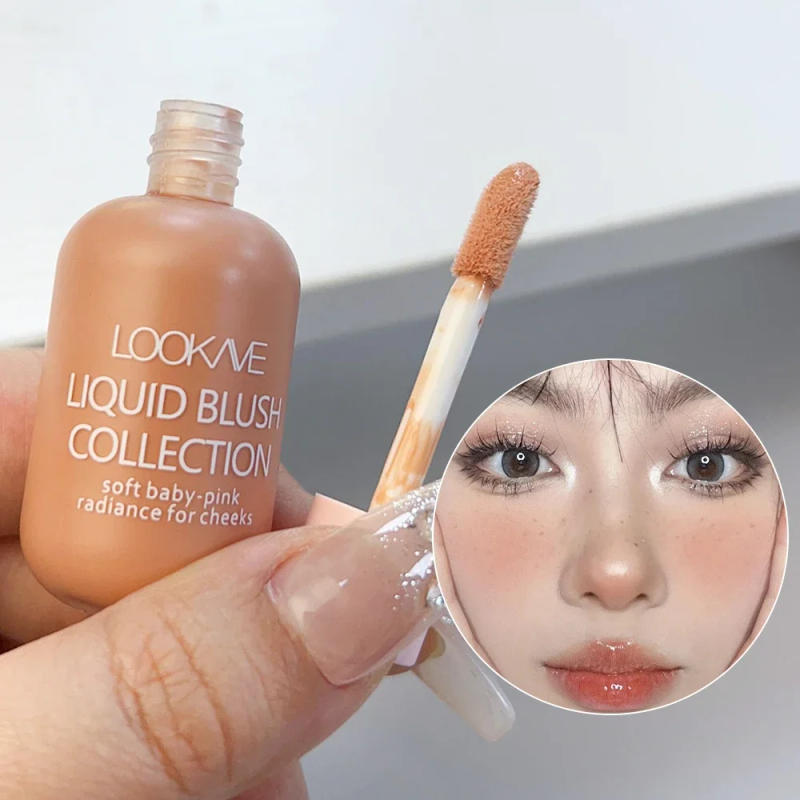 Description Picture 5 of itemMini Peach Pink Liquid Blush Waterproof Natural Cheek Blush Makeup Brighten Highlighter Professional Korean Makeup Cosmetic