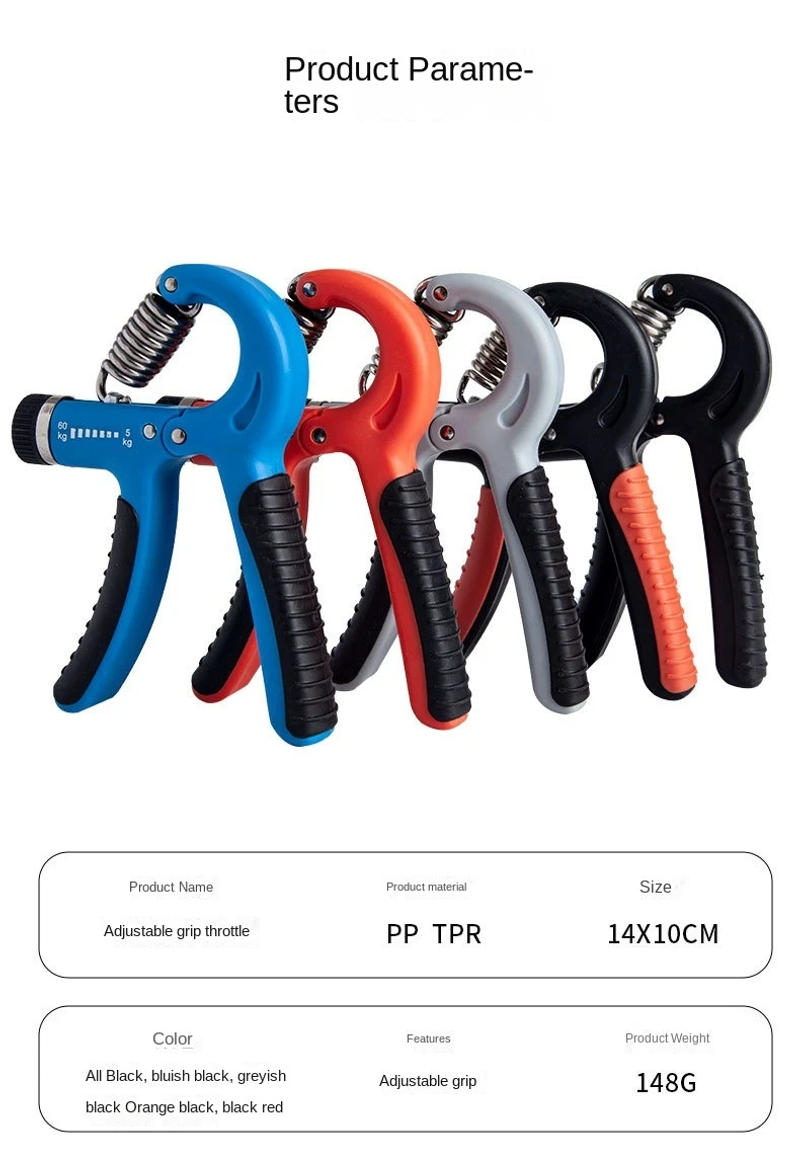 Description Picture 3 of item5-60Kg Adjustable Heavy Gripper Fitness Hand Exerciser Grip FatGrip Wrist Increase Strength Spring Finger Pinch Carpal Expander