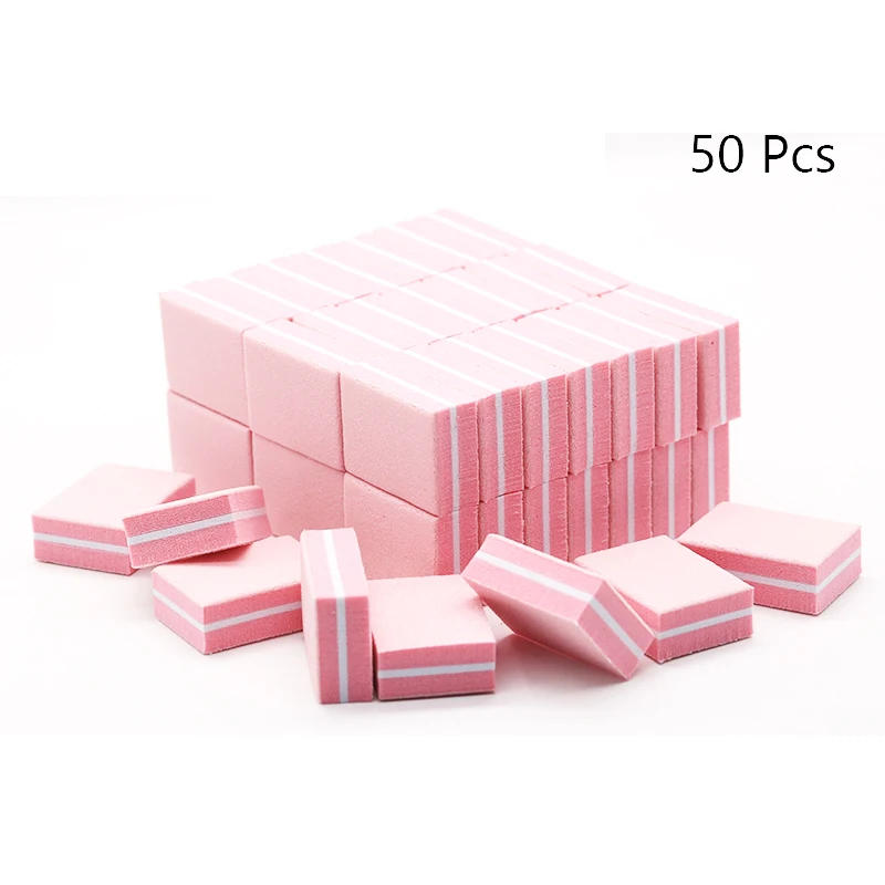 Description Picture 6 of item50Pc Professional Mini Nail Art buffer 100/180 Sandpaper Manicure Care File Sanding Polishing Nails File Grinding Equipment Tool