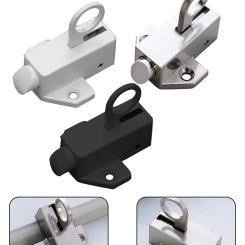 Automatic Door Bolt Latch Home Window Gate Security Pull Ring Spring Bounce Door Bolt Automatic Latch Lock