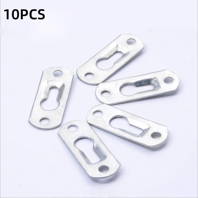 Description Picture 3 of item10pcs Picture Hangers 45mmX16mm Metal Keyhole Hanger Fasteners for Picture Photo Frame Furnniture Cabinet Hardware Accessory