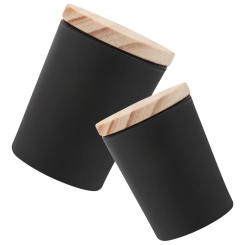 4 Pcs Black Cup Anti-fall Frosted DIY Aromatherapy Container Cups Holder Candles Tealight Scented Tins Lamp Glass