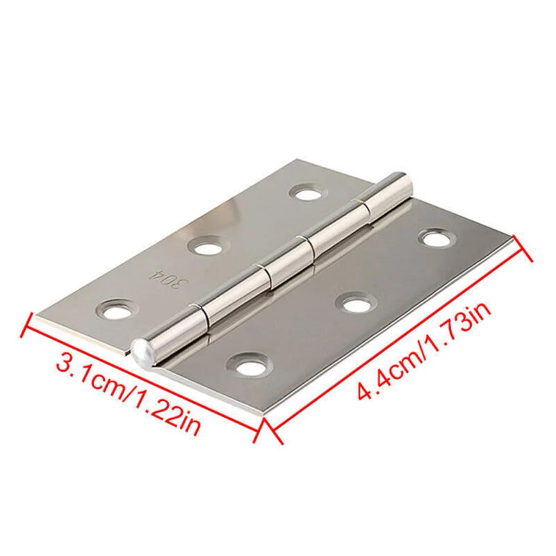 Description Picture 4 of item~10Pcs Door Hinges Door Connector Drawer 6 Holes Hardware Furniture Bookcase 1Window Cabinet Stainless Steel Hinges