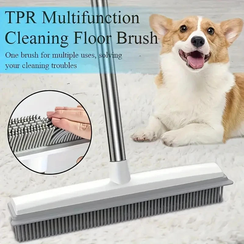 Description Picture 3 of item1pc Multi-Surface Pet Hair Removal Broom - Effortlessly Removes Pet Hair, Dirt, and Debris from Carpets, Floors, Furniture, and