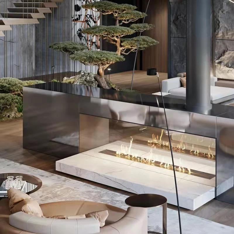 Description Picture 5 of itemMist Insert Neon Flame Decorative Smart Fire Place  3d Vapor Steam Water Fireplace 1800x200x200mm