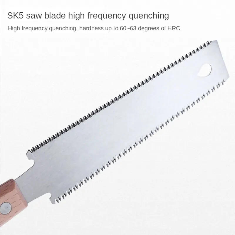 Description Picture 6 of item310MM Steel Saw Double Edged Japanese Pull Saw Flexible Blade Hand Saw for Woodworking Cutting Saw