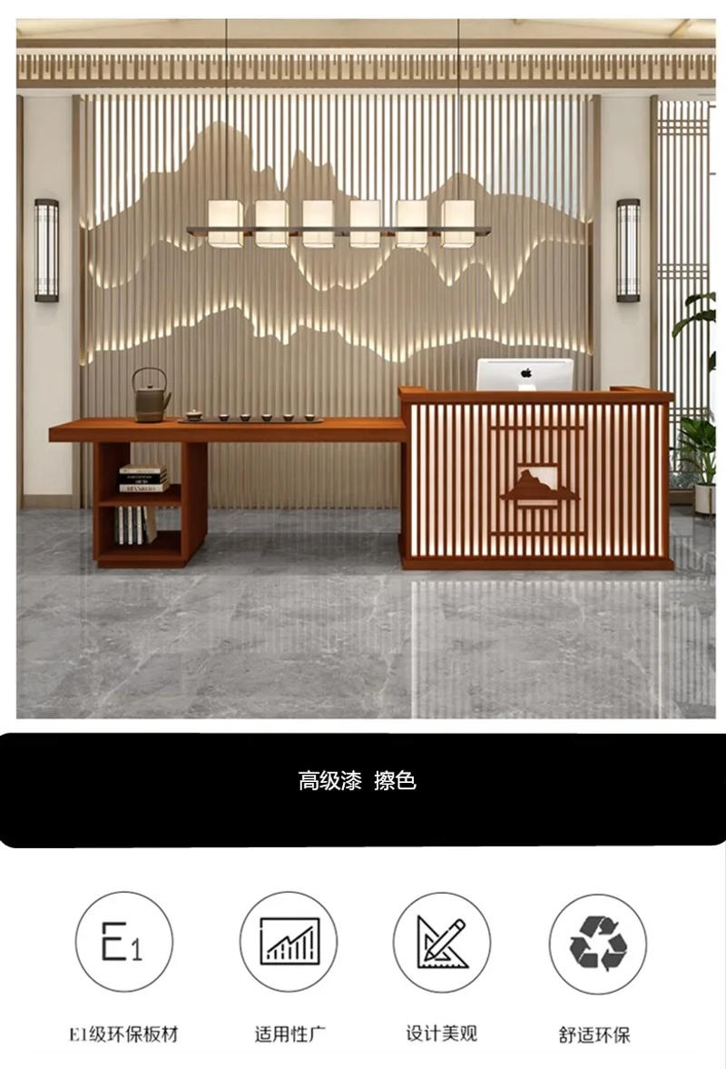 Description Picture 4 of itemBar Counter Reception Desks Office Table Modern Hotel Reception Desks Commercial Display Shelf Meuble De Reception Furniture