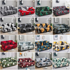 Stretch Sofa Slipcovers Furniture Protector Full-incluve Non-slip Sofa Covers with Elastic Bottom Floral Sofa Towel Couch Cover