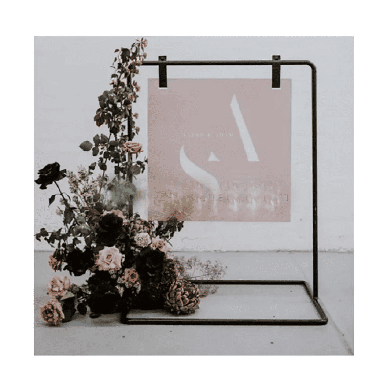 Description Picture 5 of itemCustomize Clear Acrylic Wedding Welcome Sign Stand With Frame