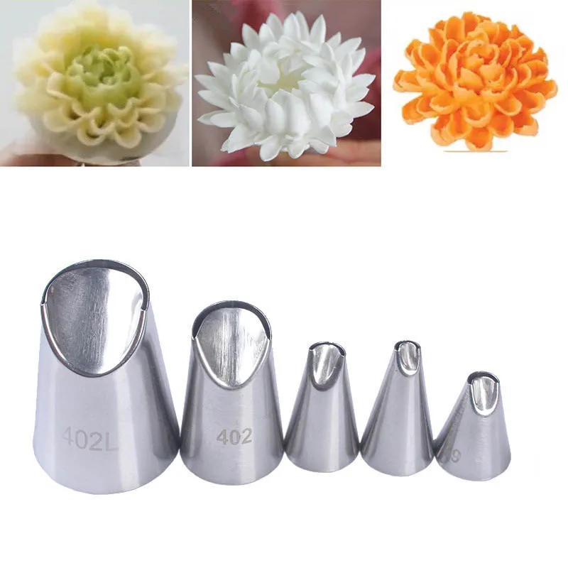 Description Picture 2 of item1/3/5/7pc/set of chrysanthemum Nozzle Icing Piping Pastry Nozzles kitchen gadget baking accessories Making cake decoration tools