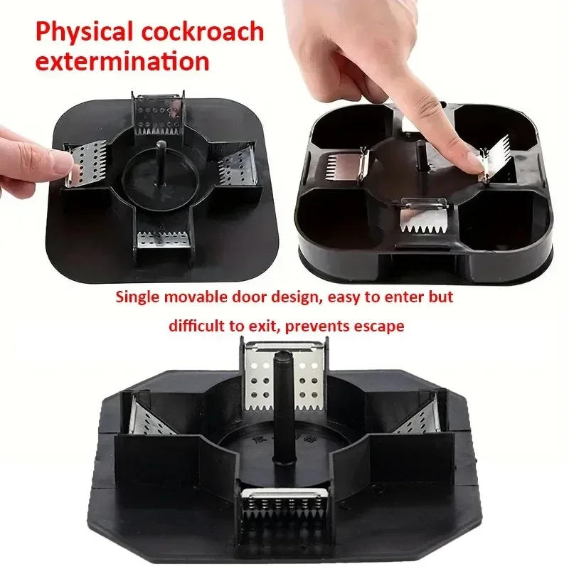 Description Picture 2 of itemCockroach Trap Bug Catching Tool Cockroach Box with Cockroach Feed Safety Physical Bug Size Pass Kill Trap Home Indoor Kitchen