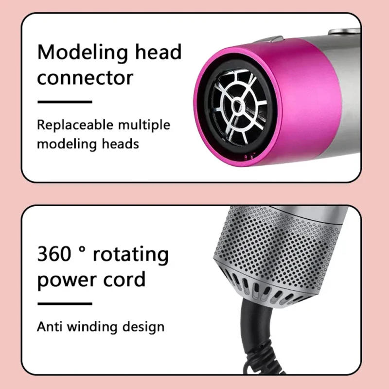 Description Picture 6 of itemElectric Hair Dryer 5 in 1 Multifunctional Hair Straightener Negative Ion Hair Care Curler Blow Dryer Styling Set Strong Wind