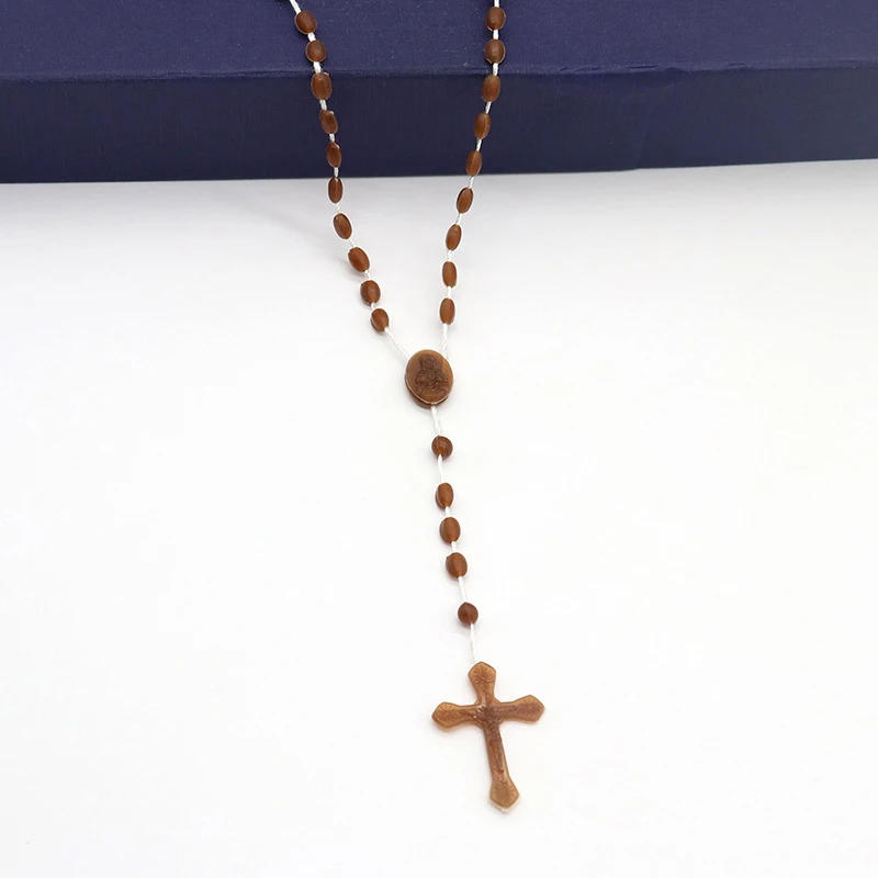 Description Picture 4 of itemLuminous Catholic Christ Jesus Cross Plastic Rosary Crucifix Necklace Religious Church Decoration Wall Crosses Souvenirs Gifts