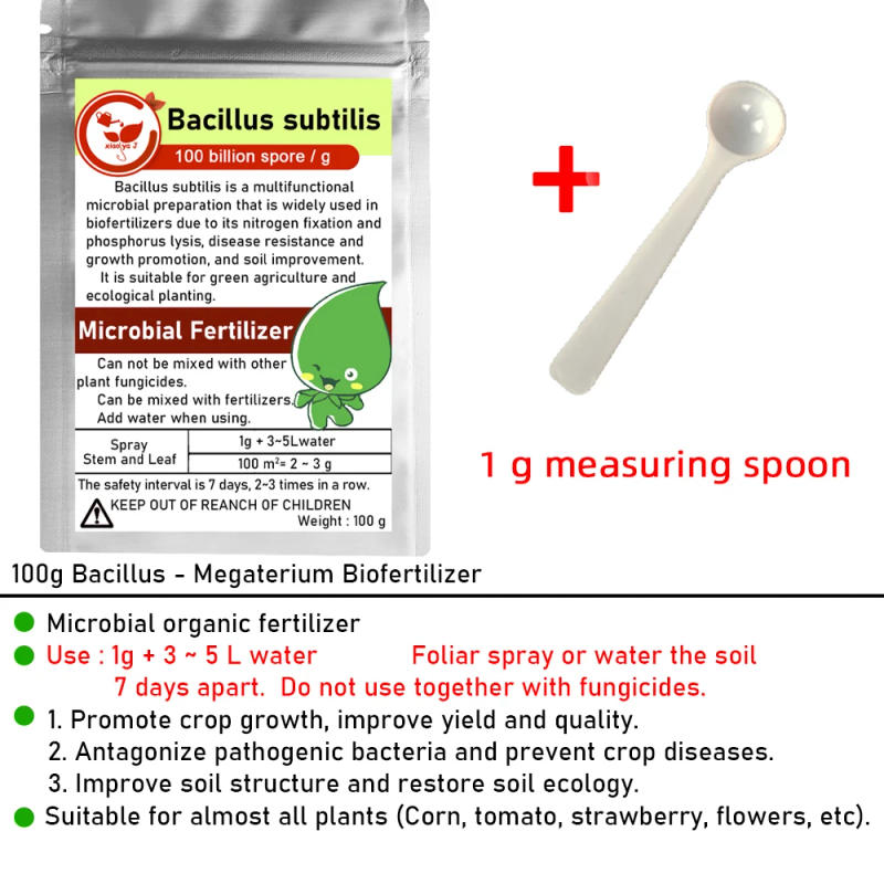 Description Picture 3 of item100g Bacillus Subtilis 100 Billion CFU Agricultural Microbial Fertilizer Boosts Soil Activity Promotes Stronger Healthier Crops