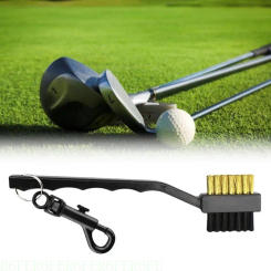 R6FE Golf Club Brush Double Sided Cleaner Club Cleaning Brush With Carabiner Practical Golf Putters Ball Cleaner Enduring