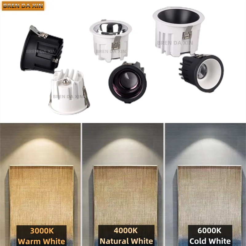 Description Picture 6 of itemIP65 Waterproof LED downlights Anti-glare spot lights AC110V-220V COB Sky flower lights Lighting Home bathroom Kitchen bulbs