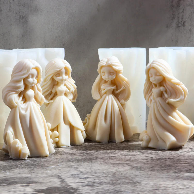 Description Picture 5 of item3D Sweety Princess Candle Silicone Mold DIY Cute Girls Aromatherapy Candle Gypsum Resin Soap Making Mould Craft Tabletop Decor