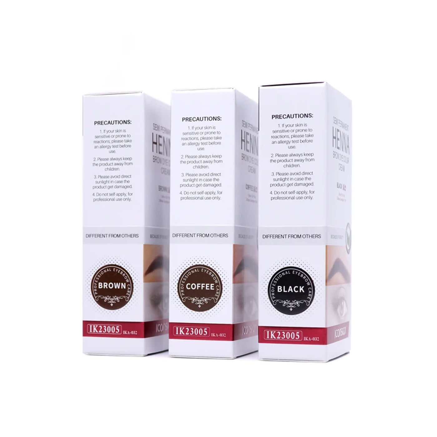 Description Picture 3 of item1 set Professional Fast Drying Henna Eyelash Brow Dye Tint 15 Min Semi-Permanent Cream Brow Lash Makeup for Eyebrow Coloring