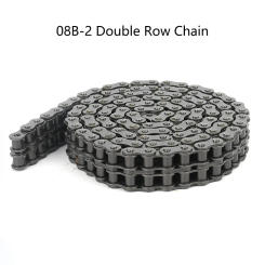 08B-2 Short Pitch Double Rows Roller Chain Length 1.5 Meters 45 # Steel Industrial Transmission Drive Chains
