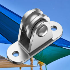 2/4Pcs Heavy Duty Fixed Pulley with Mounting Screws and Expansion Pulley Block Kit Detachable for Sliding Gate and Wire Rope