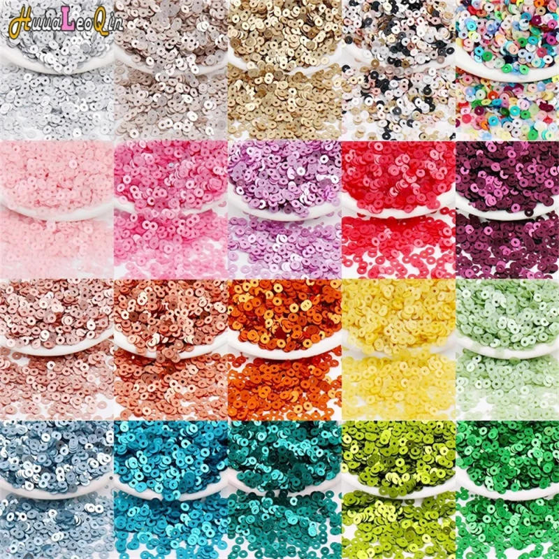 Description Picture 2 of item10g 2mm 3mm 4mm Pvc French Matte Round Sequins Loose Cup Sequins Paillettes Glitter For Jewelry Making Diy Sewing Nail Art Craft