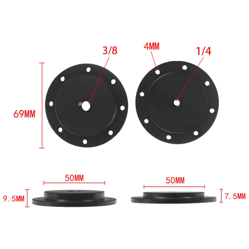 Description Picture 2 of item1/4 3/8 Tripod Adapter Fixed Base Wall Holder Clamping Mount Connecting Camera Magic Arm Monitor Light Flash Outdoor Pizza Plate