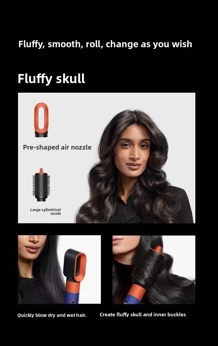 Description Picture 3 of item2025 Curling Iron Wearing Hair Dryer Hot Comb Air Professional Curling Iron Hair Straightener Spazzola Capelli 다이슨 HS08 Cepillo