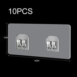 500PCS Transparent Hanging Shelf Hooks Wall Storage Rack Fixing Patch Strong Self-Adhesive Snap For Kitchen Bathroom Gadgets