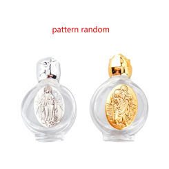 2024 Empty Holy Water Bottle with Lid Clear Glass Organizer Praying Supplies for Home Church Christian Baptism Religious Gift