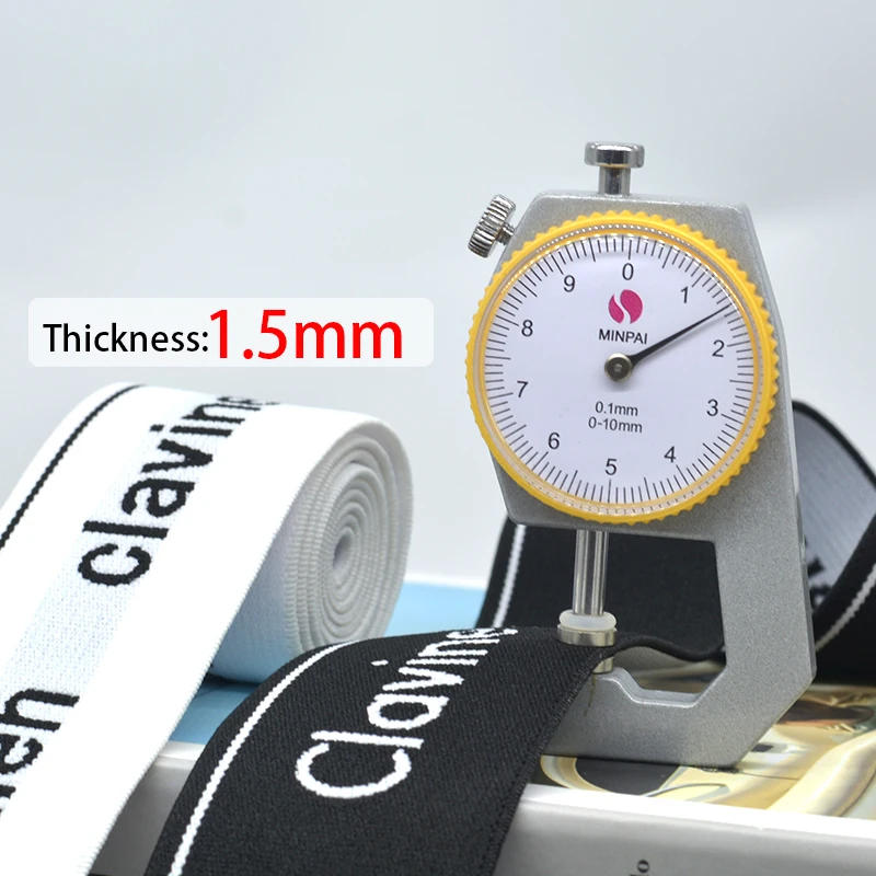 Description Picture 6 of item40mm Black White Letters Nylon Rubber Elastic Bands Strap Polyester Webbing Belt Ribbon For DIY Clothing Bags Sewing Accessories