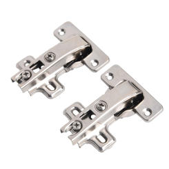 2pcs Hinge Blind Corner 90 Degree Kitchen Cabinet Concealed Angular Door Hinge Set Nickel-Plated Iron For Bookcases Wine Cabinet