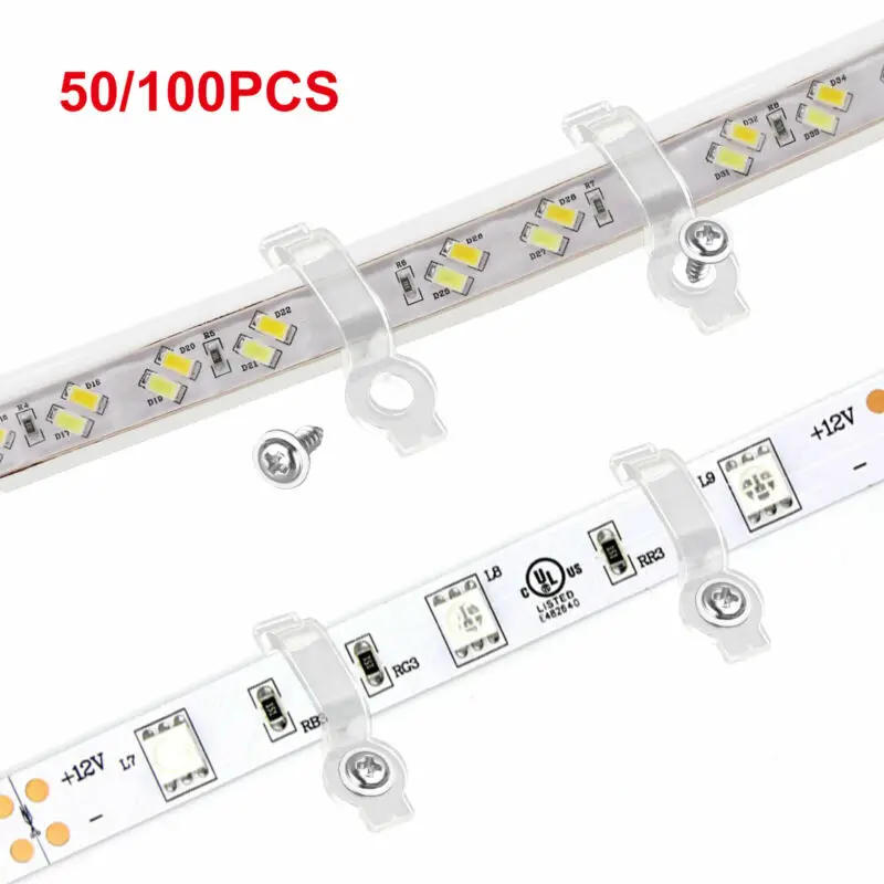 Description Picture 5 of item50/100pcs Mounting Brackets Clips Side Fixing Clips For 3528/5050/5630/3014 LED Tube Taped Light Strip Clamps Brackets