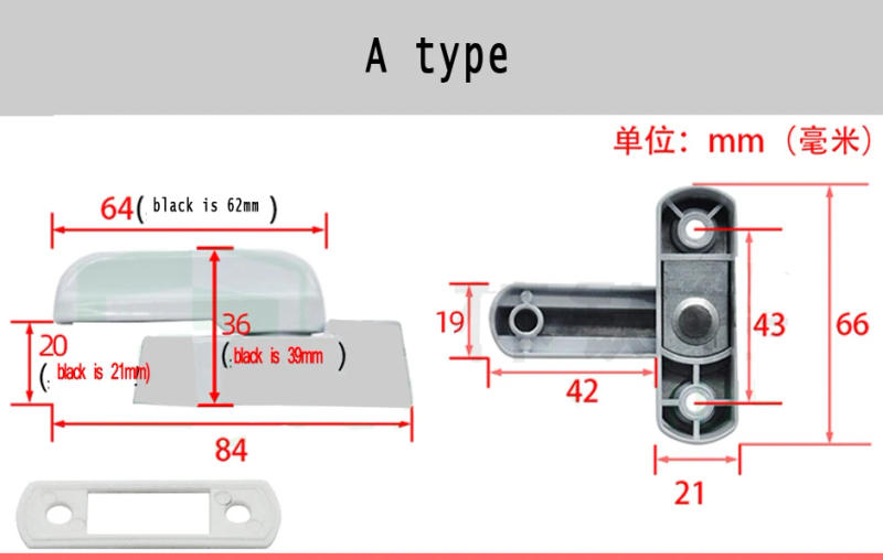 Description Picture 6 of itemT-shaped Lock Plastic Steel Casement Door And Window With Lock Window Lock Buckle Anti-theft Lock Casement Window Lock With Key
