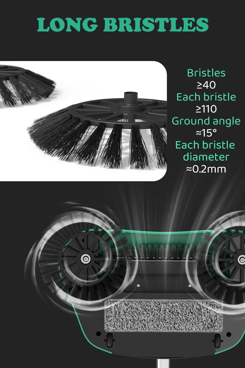 Description Picture 4 of item3 in 1 Manual Floor Cleaning System Push broom, mop and broom combination for fast sweeping and precise mopping for hard floors.