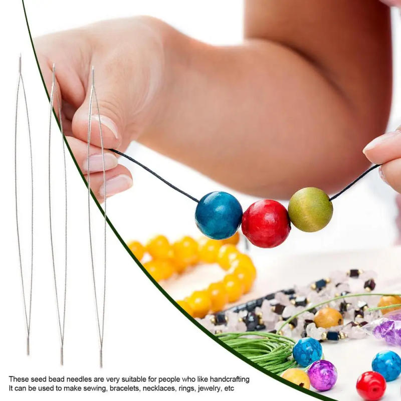 Description Picture 5 of itemBig Eye Beading Needles Collapsible Eye Needles For String Seed Waist Beads Bracelet Necklace And Jewelry Making DIY Tools