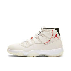 Nike Air Jordan 11 Basketball Shoes Men Protecting The Ankle Shock-absorbent Wear-resistant High-top Basketball Shoe White