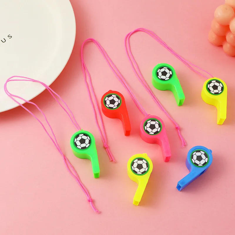Description Picture 4 of itemColorful Football Theme Whistle Soccer Game Noises Maker Toys for Kids Birthday Party Favors Carnival Gift Goodie Fillers