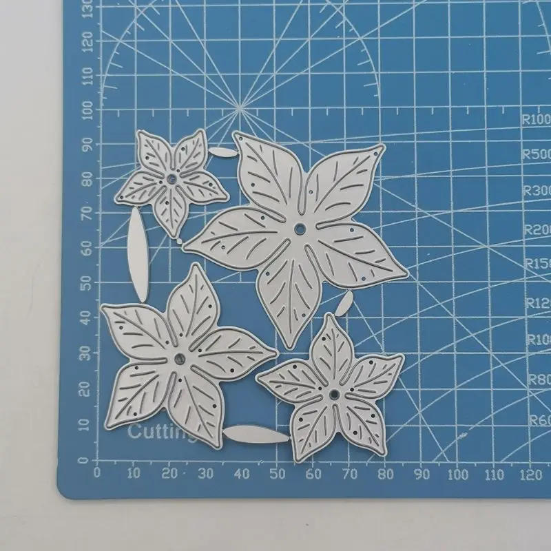 Description Picture 3 of itemDIY Lace Cutting Dies Embossing Stencil Template for Scrapbooking Embossing Paper Card Making Five Leaves Flowers
