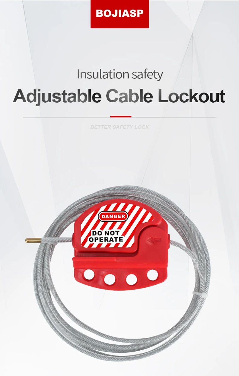 Description Picture 2 of itemAdjustable Cable Lockout Universal Valve Safety LOTO Lock Combination Security Steel Wire ABS Body