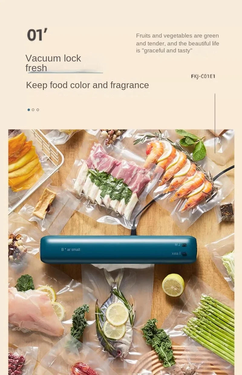 Description Picture 6 of itemBear Vacuum Sealing Machine Vacuum Food Sealers Fresh-Keeping Plastic-Envelop Compressed Package Food Packaging Machine
