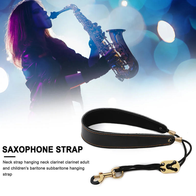 Description Picture 6 of itemSaxophone Neck Strap Adjustable Clarinet Neck Band Soft Leather Padded Sax Neck Harness for Alto Tenor Baritone Soprano