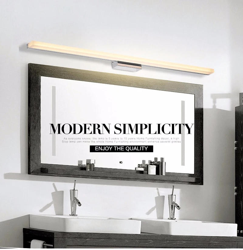 Description Picture 6 of itemQLTEG Led Wall Lamp Bathroom Vanity Light  AC85 - 265V Indoor Modern Wall Sconces LED Mirror Wall Light Fixtures Black White