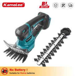 Kamolee 2 in 1 Cordless Electric Plant Trimmer Brushless Rechargeable Hedge Trimmer Home Lawn Trimmer for Makita 18V-21V Battery
