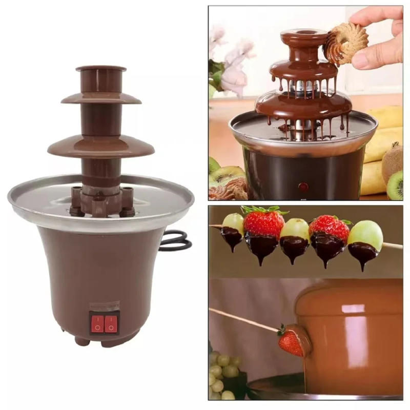 Description Picture 5 of itemWHDPETS Chocolate Melting Machine 3 Layer Automatic Melting Home Chocolate Fountain Machine Hot Pot Melting Machine EU/US Plug