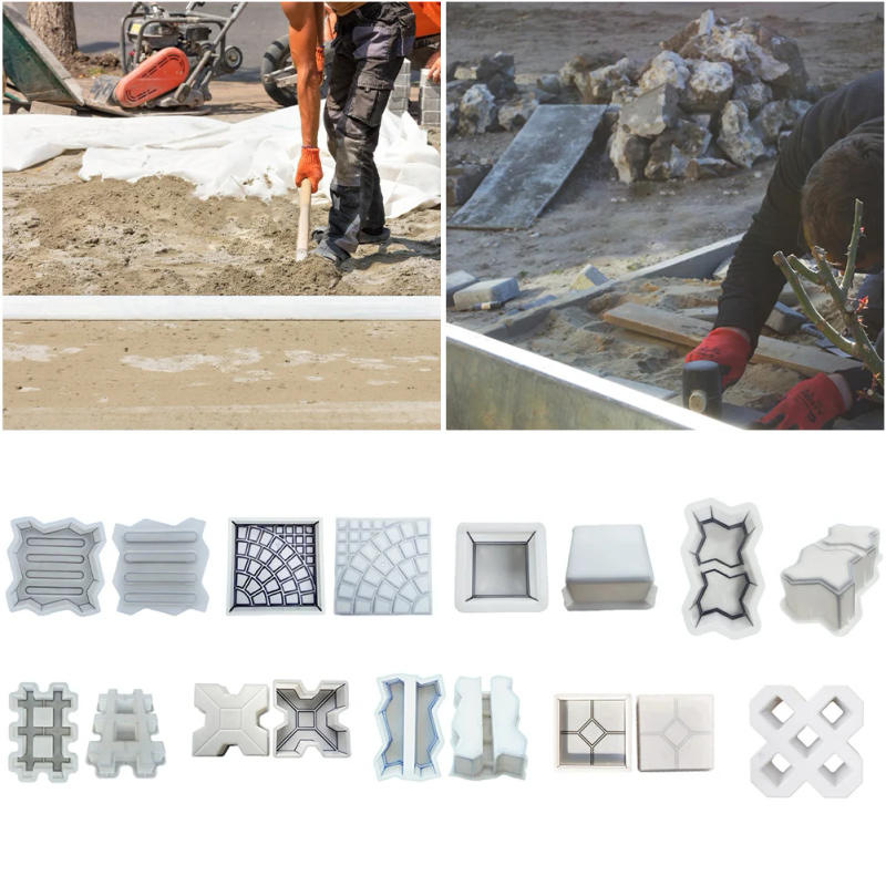 Description Picture 6 of itemPlastic Road Path Paving Brick Mould Reusable DIY Path Paving Concrete Brick Mould Garden Path Concrete Brick Mold Outdoor Decor