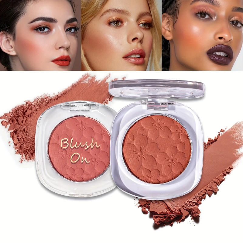 Description Picture 2 of itemMatte Blush Powder, Long-Lasting Waterproof, Enhances Skin Tone, Lightweight & Buildable Powder Blush, Delivers A Matte